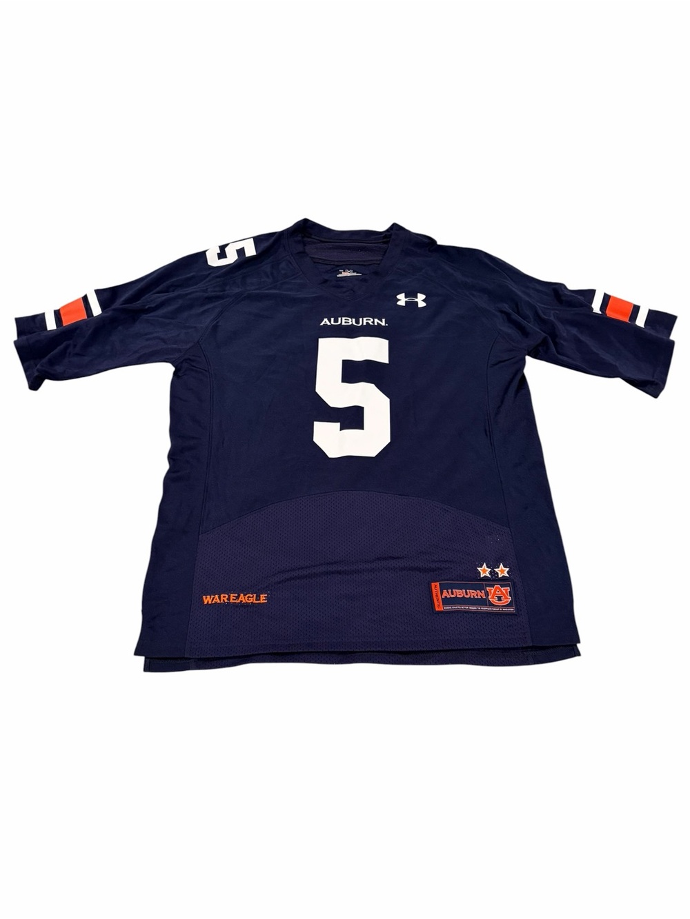 Under Armour Auburn Tigers Jersey Mens M Navy #5 HeatGear NWT Authentic